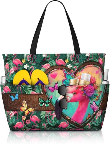 Beach Bags for Women Large Waterproof Beach Tote Bag Zipper Swim Bag Sandproof Pool Bags Large Tote in Saudi Arabia