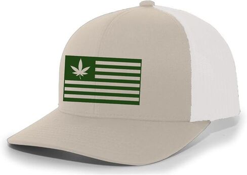 قبعة بيسبول للرجال من شركة Trenz Shirt Company Weed American Flag Marijuana Cannabis in Saudi Arabia