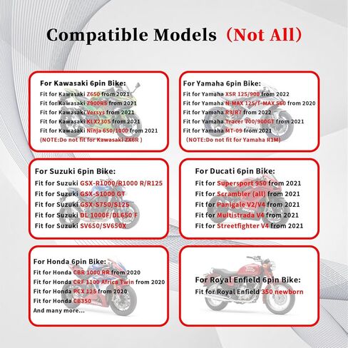 6 Pin OBD2 Adapter Fit for Honda Guzzi Kawasaki Suzuki Yamaha Ducati Piaggio Vespa Motorcycle OBD Diagnostic Cable, Euro5 6 Pin Connector Fits CAN Bus and K-Line,Work with Elm327 Scanner in Kuwait