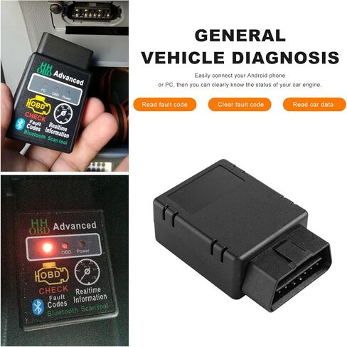 Bluetooth OBD2 Scanner for Car, Wireless OBDII Scan Tool Auto Engine Diagnostic Code Reader, Professional OBD2 Fault Diagnosis Tester Vehicle Interface Scanner for Phone and PC in Kuwait