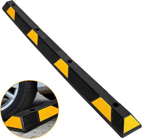 عبوة واحدة من سدادة انتظار المرآب للمرآب، سدادة سيارة مطاطية مقاس 72 بوصة مع خطوط أمان عاكسة، أداة مساعدة وقوف السيارات في المرآب متينة وواضحة للغاية للسيارات والشاحنات والمركبات الترفيهية والمقطورات مع تركيب الترباس. in Kuwait