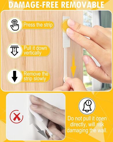 شرائط تعليق الصور من LuBanSir، 80 قطعة من شماعات الصور بدون أظافر للمنزل والمكتب، 5 رطل، أبيض in Kuwait