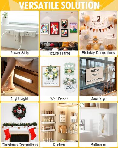 شرائط تعليق الصور من LuBanSir، 80 قطعة من شماعات الصور بدون أظافر للمنزل والمكتب، 5 رطل، أبيض in Kuwait