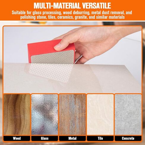 8Pcs Diamond Hand Polishing Pads, 60/100/200/400 Grit 4-in-1 Diamond Sanding Pads for Wet/Dry Use, High Hardness Diamond Abrasive Sanding Blocks for Tile Glass Marble Wood Metal Concrete in Kuwait