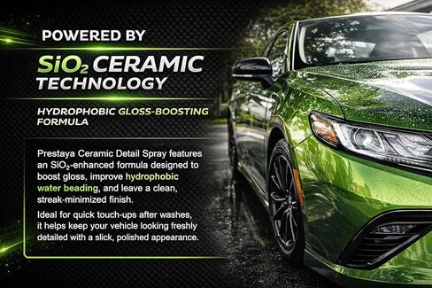 Premium Ceramic Detail Spray 16 fl oz, SiO2 Quick Detailer Spray for Cars, Hydrophobic Water Beading, Gloss Booster, Streak-Minimized Wipe-Off Finish in Saudi Arabia