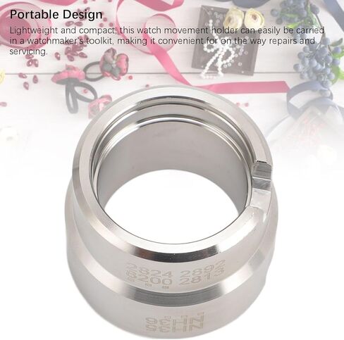 Watch Movement Base, Stainless Steel Watch Movement Holder Base, Protable Watches Modding Repair Tool with Storage Box Replacement for 2824, 2892, 8200, 2813, NH35, NH36 in Kuwait