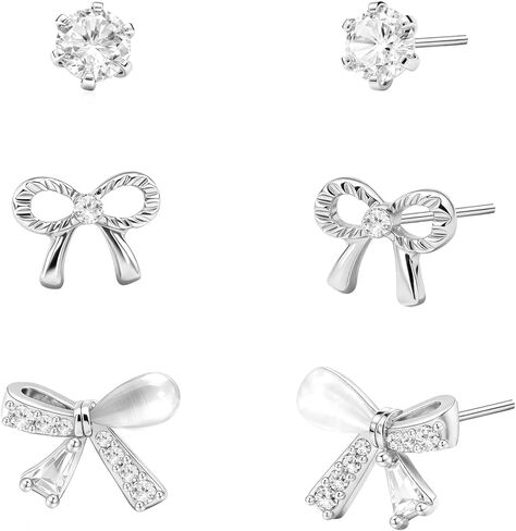 3 أزواج من الأقراط القوس للنساء مجوهرات أقراط ذهبية لا تسبب الحساسية مطلية بالفضة الاسترليني هدايا القرط لعيد ميلادها وهدايا الزفاف وأعياد الميلاد in Kuwait