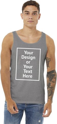 Custom Tank Top Men Women Personalized Shirt Sleeveless Design Your Own Image Text Photo Front/Back Print in Saudi Arabia