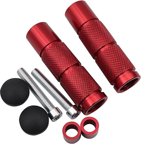 Motorcycle Footrests Foot Pegs Pedals For Honda for Kawasaki for Yamaha for KTM for Suzuki Motocross Universal Accessory(Red) in Saudi Arabia