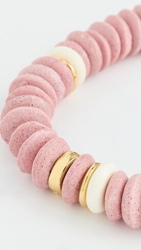 قلادة لاغونا للنساء من ليزي فورتوناتو، وردي فاتح، مقاس واحد in Kuwait