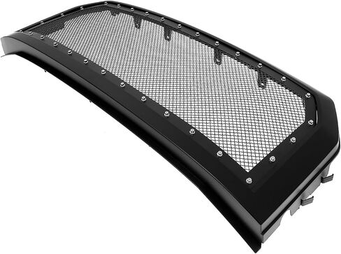 APS Premium Stainless Steel Black Rivet Stud Mesh Front Grille Grill with Shell Compatible with Ford F150 2015 2016 2017 Main Upper N19-H0136PF in Saudi Arabia