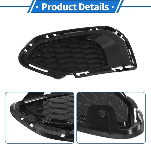 Front Right Fog Light Grill No.71103T5HH50 Front Lower Bumper Fog Light Cover Inserts for Honda Fit 2018-2019 Black ABS 1 Pc in Saudi Arabia