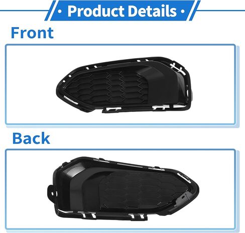 Front Right Fog Light Grill No.71103T5HH50 Front Lower Bumper Fog Light Cover Inserts for Honda Fit 2018-2019 Black ABS 1 Pc in Saudi Arabia