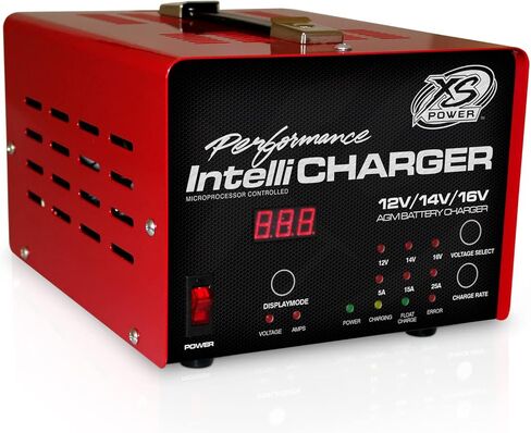 XS Power 12 Volt / 16 Volt Car Battery Intelli Charger with Three Charging Modes and LED Indicator for S375, D925, S1200, D1600, S1600 and XP1000 Powercell Batteries in Kuwait