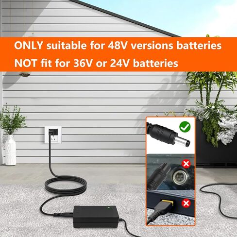 54.6V 2A Adapter for Lectric XP 2.0 3.0 Rad Power RadRunner RadRover Himiway Cruiser Aventon Ecotric Sondors Hiboy ViVi Jasion eb7 48V Lithium Battery Vacuum Cleaner Charger 5.5mm in Kuwait