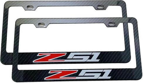 Carbon Fiber Z51 License Plate Frames for Corvette-Stainless Steel (1) in Saudi Arabia