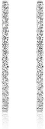 14K Gold Lab-Created Diamond Large Oval Hoop Earrings for Women | F-G Color VS Clarity Lab Diamond Hoops | Elegant Large Oval Hoop Earrings Fine Jewelry | 2–8 CTW in Saudi Arabia