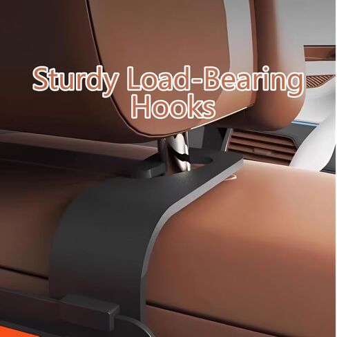 3-in-1 Multifunctional Car Backseat Organizer with Cup Holder, Tissue Box, Trash Bin & Hooks for Hold Phones, Snacks, Drinks, Handbags (Brown) in Saudi Arabia