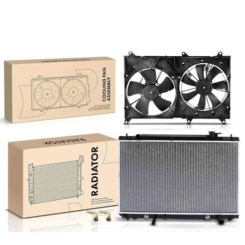 قطع غيار لمجموعة أدوات تجميع المبرد ومروحة التبريد لتويوتا هايلاندر 2004-2007 L4 2.4L Auto Mod-A58PP-32655 in Saudi Arabia