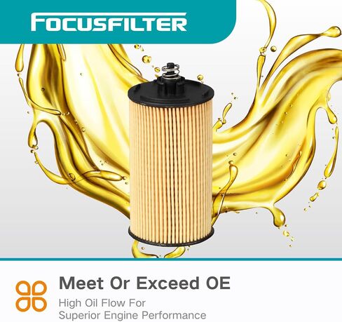 FOCUSFILTER 25195775 25195785 OEM Grade Oil Filter, 10K Miles Protection, Replaces PF2263G, PG2263U, fits Cruze 2013-2015, Limited 2016, Sonic 2013-2019, Trax 2013-2020, Buick Encore 2013-2020 in Kuwait