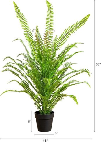 Nearly Natural 3ft UV Resistant Artificial Boston Fern Potted Plant Real Touch Leaves Indoor Outdoor in Saudi Arabia
