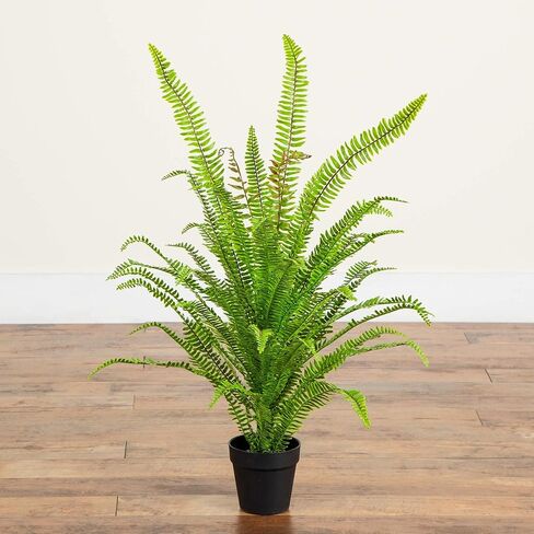 Nearly Natural 3ft UV Resistant Artificial Boston Fern Potted Plant Real Touch Leaves Indoor Outdoor in Saudi Arabia