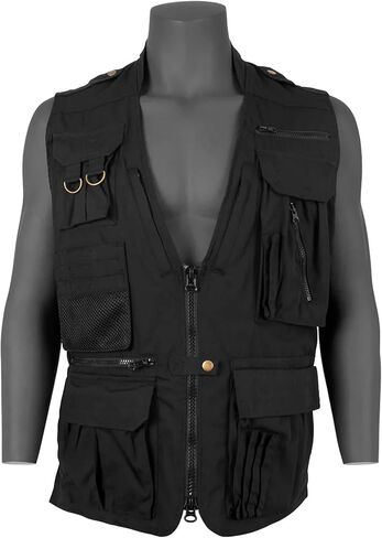 سترة سفر مخفية متقدمة من FOX OUTDOOR - إغلاق بسحاب، شبكة مسامية، 16 جيبًا لنطاق الرماية in Kuwait