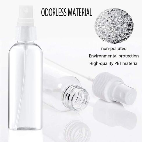 DreiWasser Small Spray Bottle for Essential Oils, Perfumes and Cosmetics, Clear Empty Plastic Bottle for Travel, Cleaning, Gardening, Skin Care (5 * 3.4oz) in Saudi Arabia