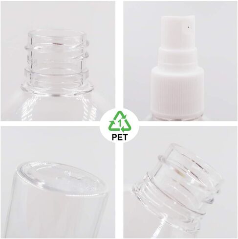 DreiWasser Small Spray Bottle for Essential Oils, Perfumes and Cosmetics, Clear Empty Plastic Bottle for Travel, Cleaning, Gardening, Skin Care (5 * 3.4oz) in Saudi Arabia
