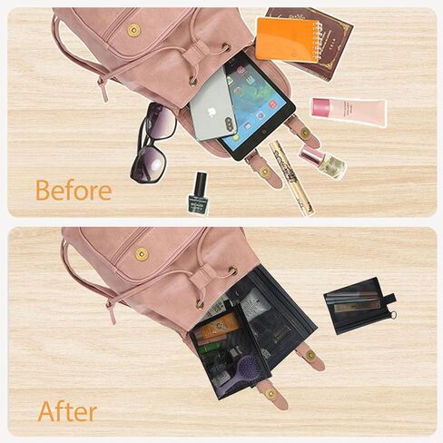 مجموعة حقائب مكياج مكونة من 3 قطع بسحاب شبكي، حقيبة مستحضرات تجميل شبكية محمولة للسفر وحقائب تخزين أدوات الزينة وحقائب تنظيم محفظة أقلام الرصاص للمنزل والمكتب يوميًا أو ملحقات السفر للحفاظ على الأشياء الصغيرة (أسود) in Kuwait