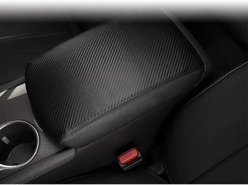 Kakash Custom Interior Accessories for Infiniti Q50 2014-2017 2018 2019 2020 2021 2022 2023 2024 Leather Center Console Cover Armrest Pad,Waterproof Anti-Scratch Protector Your Armrest(Carbon Fiber) in Saudi Arabia