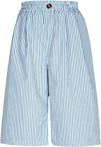 Women Striped Gingham Knee Length Bermuda Shorts Baggy Pajama Lounge Shorts Resort Plaid PJ Bottoms Cute w Pockets in Saudi Arabia