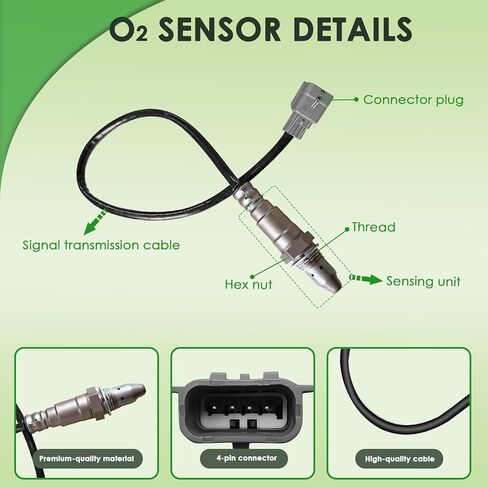 O2 Oxygen Sensor Compatible with Nissan & IIFINITI Vehicles - Rogue Hybrid/Sport 2019-2017 2.0 L4, Altima 2017-2015 3.5 V6, Q50 2017-2014 3.7 V6, Frontier, Quest, Titan - Upstream, Replace# 250-54105 in Saudi Arabia