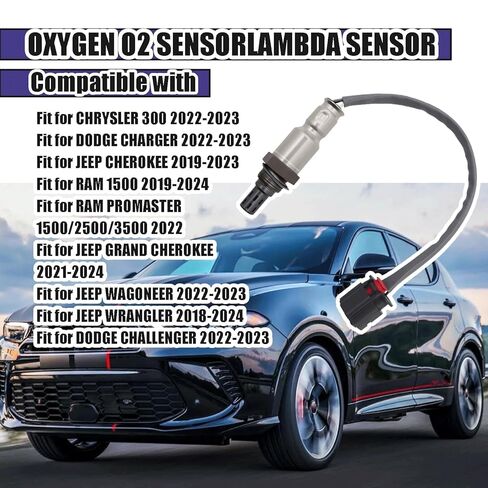Oxygen O2 Sensor Compatible with Chrysler 300 2022-2023 Dodge Challenger 2022-2023 Dodge Charger 2022-2023 Jeep Cherokee 2019-2023 Replace for 68224424AA 68224424 AA in Kuwait