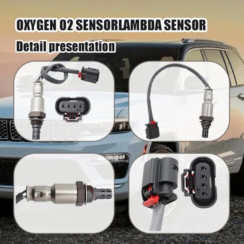 Oxygen O2 Sensor Compatible with Chrysler 300 2022-2023 Dodge Challenger 2022-2023 Dodge Charger 2022-2023 Jeep Cherokee 2019-2023 Replace for 68224424AA 68224424 AA in Kuwait