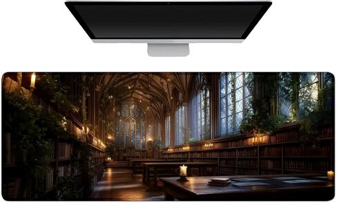 Gaming Mouse Pad Large Desk Mat Extended Keyboard Mouse Pad Mousepad with Non-Slip Base and Stitched Edge Mouse Mat Desk Pad Mouse Pads for Desk Home Office Gaming Mushroom in Saudi Arabia