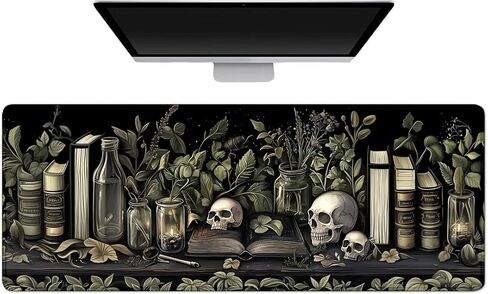 Gaming Mouse Pad Large Desk Mat Extended Keyboard Mouse Pad Mousepad with Non-Slip Base and Stitched Edge Mouse Mat Desk Pad Mouse Pads for Desk Home Office Gaming Mushroom in Saudi Arabia