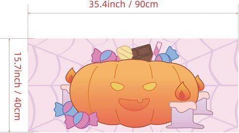 Chilkey Halloween Pumpkin Pink Mouse Pad, 35.4" x 15.7" XXL Extended Large Desk Mat for Keyboard and Mouse, Funny Cute Gaming Mouse Pads with Non-Slip Rubber Base Mousepad for Office Home Desk in Saudi Arabia