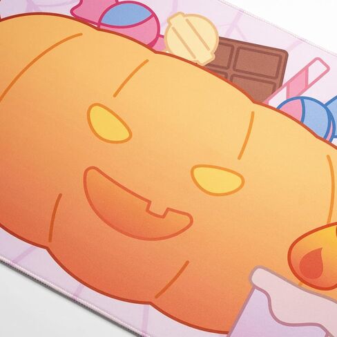 Chilkey Halloween Pumpkin Pink Mouse Pad, 35.4" x 15.7" XXL Extended Large Desk Mat for Keyboard and Mouse, Funny Cute Gaming Mouse Pads with Non-Slip Rubber Base Mousepad for Office Home Desk in Saudi Arabia