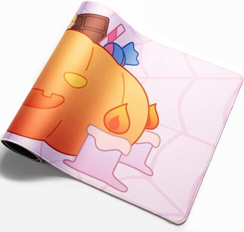 Chilkey Halloween Pumpkin Pink Mouse Pad, 35.4" x 15.7" XXL Extended Large Desk Mat for Keyboard and Mouse, Funny Cute Gaming Mouse Pads with Non-Slip Rubber Base Mousepad for Office Home Desk in Saudi Arabia