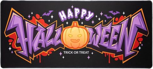 Chilkey Halloween Pumpkin Pink Mouse Pad, 35.4" x 15.7" XXL Extended Large Desk Mat for Keyboard and Mouse, Funny Cute Gaming Mouse Pads with Non-Slip Rubber Base Mousepad for Office Home Desk in Saudi Arabia