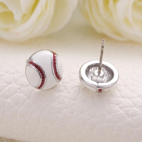 Sports Earrings, Volleyball, Soccer, Basketball Earrings Baseball Football Stud for Women Sports Fan, Sport Stuff in Saudi Arabia