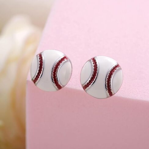 Sports Earrings, Volleyball, Soccer, Basketball Earrings Baseball Football Stud for Women Sports Fan, Sport Stuff in Saudi Arabia