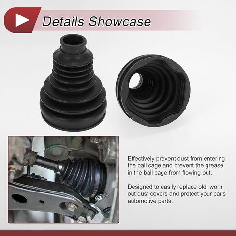 1 Set CV مجموعة التمهيد المشتركة لسيارات BMW 320i 2013-2018 لسيارات BMW 328i 2007-2016 التمهيد المشترك للسرعة الثابتة الداخلية ث/المشابك رقم 31607570270 مطاط أسود in Saudi Arabia