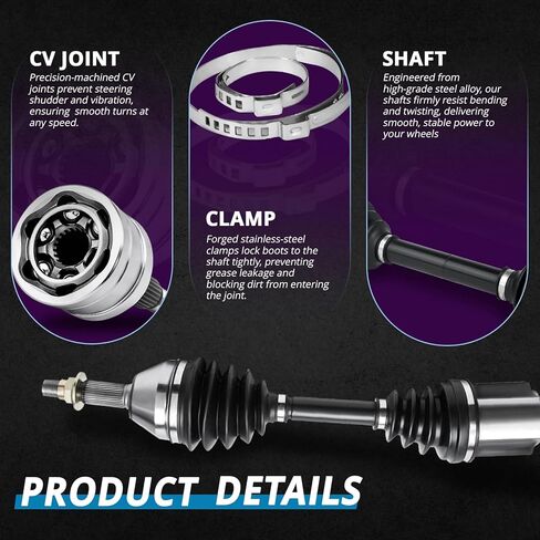 [For Automatic Trans] Front Right CV Axle Replacement for 2005-2010 Chevy Cobalt, 2006 Pontiac G4, 2007-2010 Pontiac G5, 2005-2006 Pontiac Pursuit, 2005-2007 Saturn Ion, 66-1376 in Kuwait