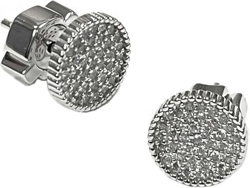 Harley-Davidson Women's Crystal Pave Disc Stud Earrings - Sterling Silver in Saudi Arabia