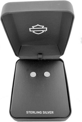 Harley-Davidson Women's Crystal Pave Disc Stud Earrings - Sterling Silver in Saudi Arabia