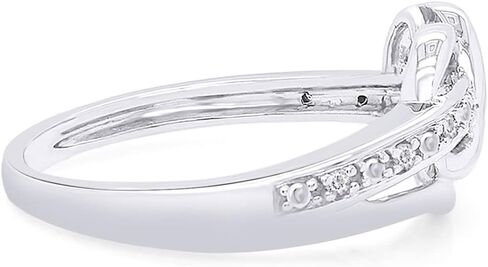 AFFY Sterling Silver Diamond Heart Ring (1/20 cttw, I-J Color, I3 Clarity) in Saudi Arabia