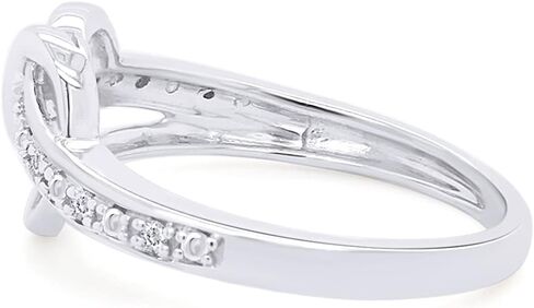 AFFY Sterling Silver Diamond Heart Ring (1/20 cttw, I-J Color, I3 Clarity) in Saudi Arabia