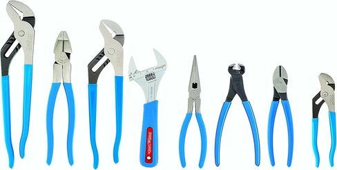 CHANNELLOCK TOOL ROLL-8 8-Piece Professional Tool Set with Tool Roll, Includes Straight Jaw Tongue & Groove, Linemen's, Cutting, and Long Nose Pliers, 1 Adjustable Wrench and Tool Roll in Saudi Arabia